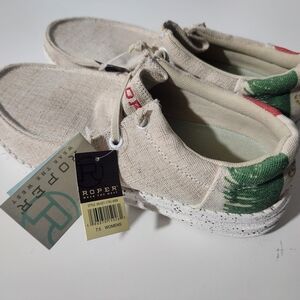 Roper Women's 7.5 Western Canvas Shoes New NWT